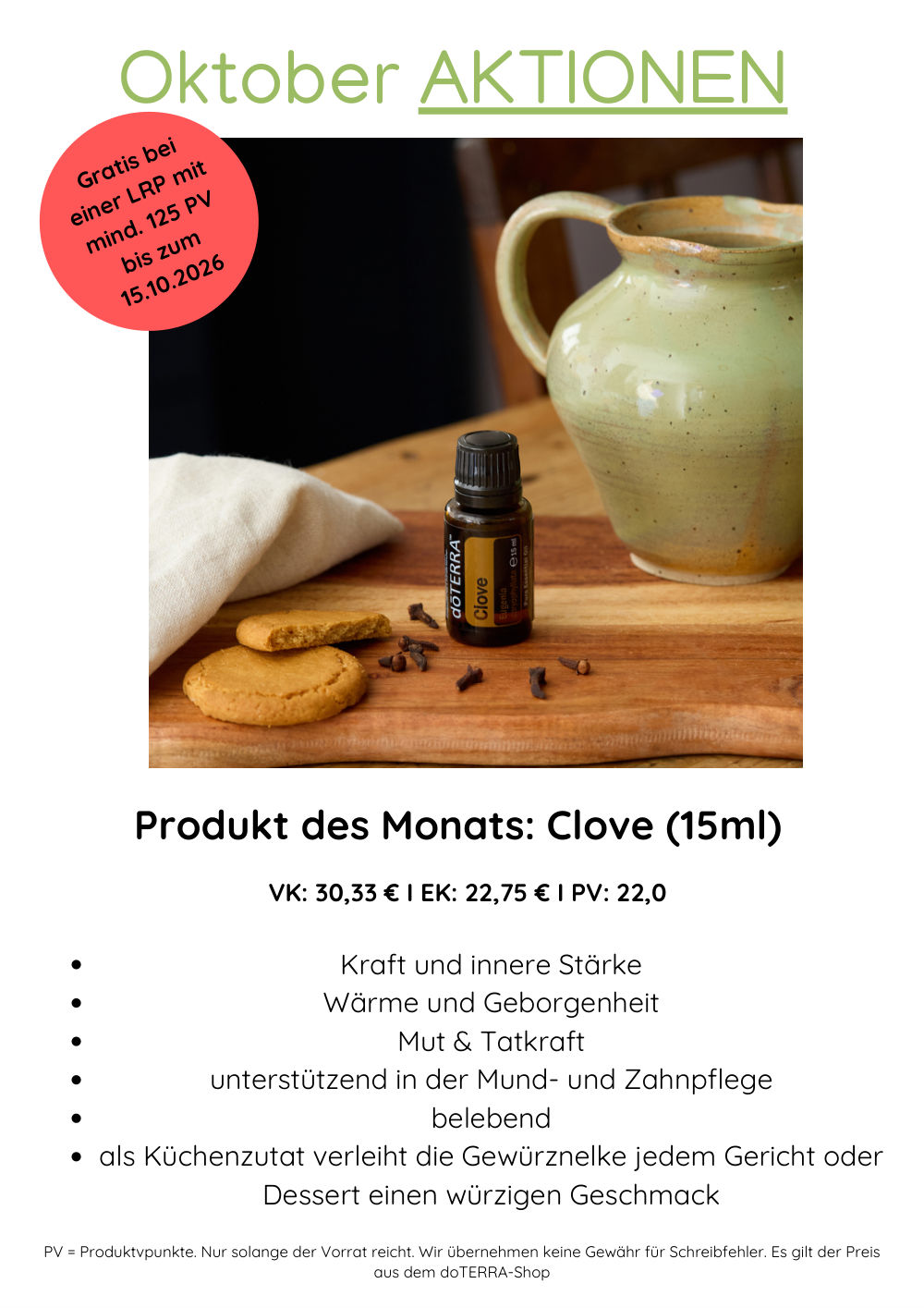 Oktober-Aktion: Produkt des Monats: Clove (15ml)